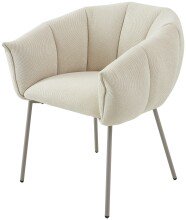 Armlehnstuhl >Pina< (2er Set) in beige, creme - 70x78x63 (BxHxT)