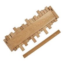 Garderobenleiste >Caltra< in Eiche, Massivholz - 40x18x3cm (BxHxT)