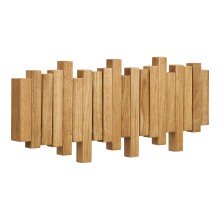 Garderobenleiste >Caltra< in Eiche, Massivholz - 40x18x3cm (BxHxT)