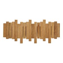 Garderobenleiste >Caltra< in Eiche, Massivholz - 40x18x3cm (BxHxT)