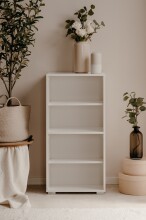 Regal >Fyn<  Weiss oder Artisan Eiche Dekor - 46x96,5x33,5cm (BxHxT)