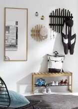 Garderoben-Set >BANTRY< (4-teilig) Eiche / schwarz - 150x190x30cm (BxHxT)