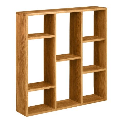 Hängeregal >Townsville< in Eiche, Massivholz - 15x70x70cm (BxHxT)