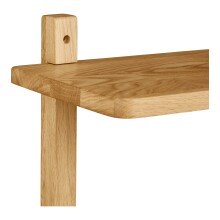 Hängeregal >Townsville< in Eiche, Massivholz - 20x75x50cm (BxHxT)