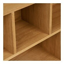 Mehrzweckregal >Oshawa< in Eiche, MDF, furniert - 112x104,5x30cm (BxHxT)