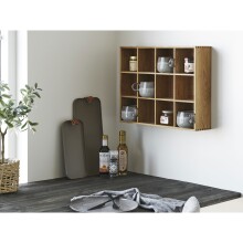 Hängeregal >Soria< in Eiche, MDF, furniert -...