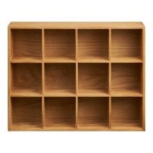 Hängeregal >Soria< in Eiche, MDF, furniert - 51x39x11cm (BxHxT)