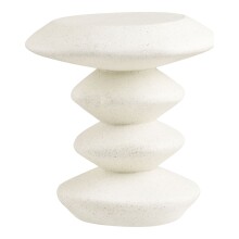 Beistelltisch >Blackburn< in Weiss / creme -...