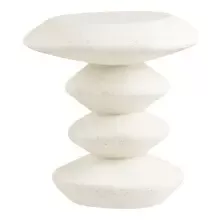 Beistelltisch >Blackburn< in Weiss / creme -...