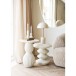 Beistelltisch >Newtown< in Weiss / creme, Zement / Glasfaser - 40x55x40 (BxHxT)
