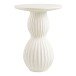 Beistelltisch >Newtown< in Weiss / creme, Zement / Glasfaser - 40x55x40 (BxHxT)