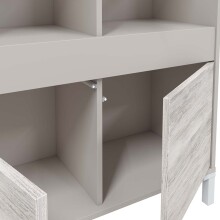 Highboard >VANYA< in Kaschmir / Velho Weiß - 78x134x33 (BxHxT)