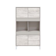 Wohnzimmer-Set >VANYA< (2-tlg.) in Kaschmir / Velho Weiß - 78x134x33 (BxHxT)