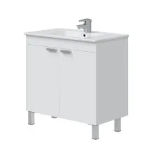 Waschbeckenunterschrank >ECO KIT< in Weiß...