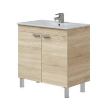 Waschbeckenunterschrank >ECO KIT< in Canadian Eiche...