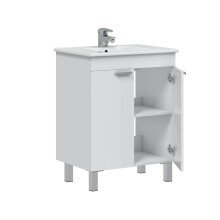 Waschbeckenunterschrank >ECO KIT< in Weiß...