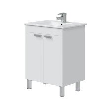 Waschbeckenunterschrank >ECO KIT< in Weiß...