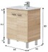 Waschbeckenunterschrank >ECO KIT< in Canadian Eiche Dekor - 60x80x45 (BxHxT)