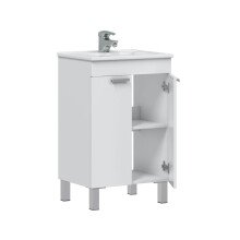 Waschbeckenunterschrank >ECO KIT< in Weiß...