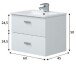 Waschbeckenunterschrank >ECO KIT< (hängend) in Weiß glänzend - 60x50x45 (BxHxT)