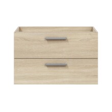 Waschbeckenunterschrank >ECO KIT< (hängend) in Canadian Eiche Dekor - 80x50x45 (BxHxT)