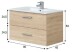 Waschbeckenunterschrank >ECO KIT< (hängend) in Canadian Eiche Dekor - 80x50x45 (BxHxT)