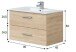 Waschbeckenunterschrank >ECO KIT< (hängend) in Canadian Eiche Dekor - 80x50x45 (BxHxT)