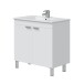 Waschtisch-Set >ECO KIT< in Weiß glänzend - 80x80x45 (BxHxT)