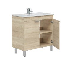 Waschtisch-Set >ECO KIT< in Canadian Eiche - 80x80x45 (BxHxT)