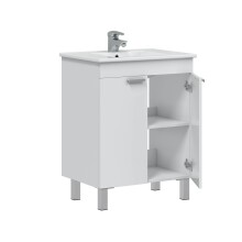 Waschtisch-Set >ECO KIT< in Weiß glänzend - 60x80x45 (BxHxT)