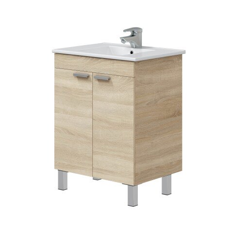 Waschtisch-Set >ECO KIT< in Canadian Eiche - 60x80x45 (BxHxT)