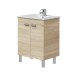 Waschtisch-Set >ECO KIT< in Canadian Eiche - 60x80x45 (BxHxT)
