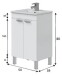Waschtisch-Set >ECO KIT< in Weiß glänzend - 50x80x39 (BxHxT)