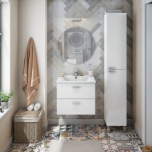 Waschtisch-Set >ECO KIT< in Weiß glänzend - 60x50x45 (BxHxT)