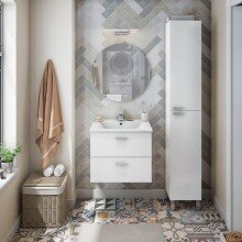 Waschtisch-Set >ECO KIT< in Weiß glänzend - 60x50x45 (BxHxT)