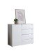 Kommode >Spice< in weiß hochglanz, MDF - 98x81x38cm (BxHxT)
