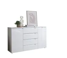 Sideboard >Spice< in weiß hochglanz, MDF...