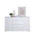 Sideboard >Spice< in weiß hochglanz, MDF weiß hochglanz - 138x81x38cm (BxHxT)