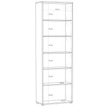 Regal >TREVONE< in Artisan Eiche Dekor - 73,7x223,1x34,8cm (BxHxT)