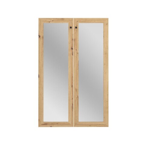 Glastür >TREVONE< (2er-Set) in Artisan Eiche Dekor - 69,9x108,5x1,5cm (BxHxT)