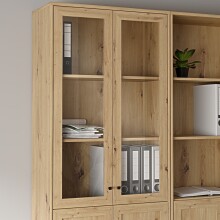 Glastür >TREVONE< (2er-Set) in Artisan Eiche...