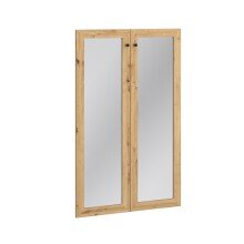 Glastür >TREVONE< (2er-Set) in Artisan Eiche Dekor - 69,9x108,5x1,5cm (BxHxT)