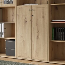 Türfront >TREVONE< (2er-Set) mit Schloss, Artisan Eiche Dekor - 69,9x108,5x1,5cm (BxHxT)