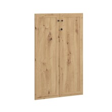 Türfront >TREVONE< (2er-Set) mit Schloss, Artisan Eiche Dekor - 69,9x108,5x1,5cm (BxHxT)