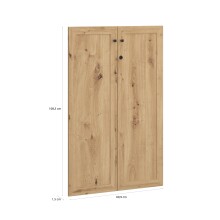 Türfront >TREVONE< (2er-Set) mit Schloss, Artisan Eiche Dekor - 69,9x108,5x1,5cm (BxHxT)