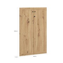 Türfront >TREVONE< (2er-Set) mit Schloss, Artisan Eiche Dekor - 69,9x108,5x1,5cm (BxHxT)