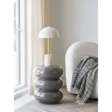 Beistelltisch >Rosolina< in Braun, Fiberglas -...