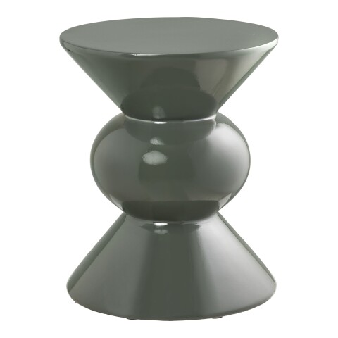Beistelltisch >Rosolina< in Grün, Fiberglas - 33,5x40,5cm (LxH)