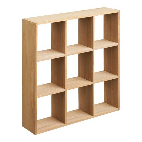 Hängeregal >Moss< in Kiefer, Massivholz - 46x46x10cm (BxHxT)