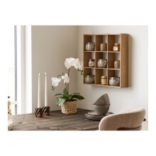 Hängeregal >Moss< in Kiefer, Massivholz - 46x46x10cm (BxHxT)